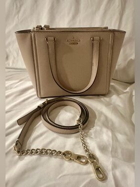 Kate Spade - Patterson Drive Mini Kona Satchel - Beige Leather